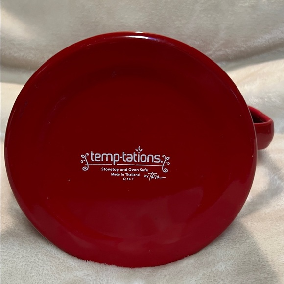 TEMPTATIONS BY TARA ☕️ RED FLORAL LACE OVEN/STOVETOP SAFE PERCULATOR COFFEE POT - Picture 12 of 13